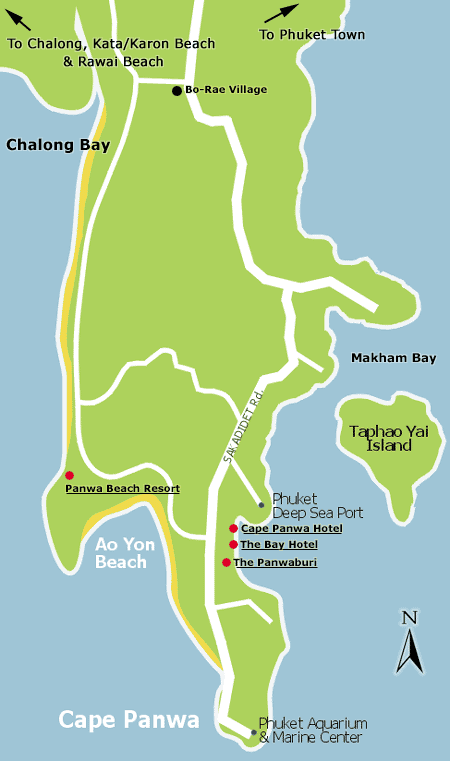 Map of Cape Panwa