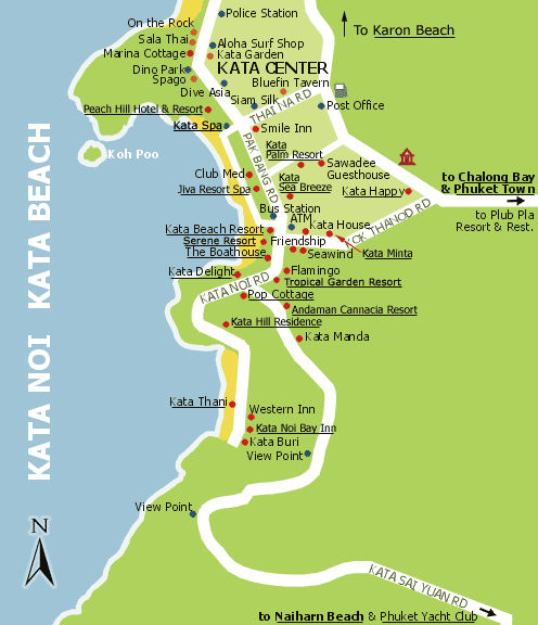 Map of Kata Beach
